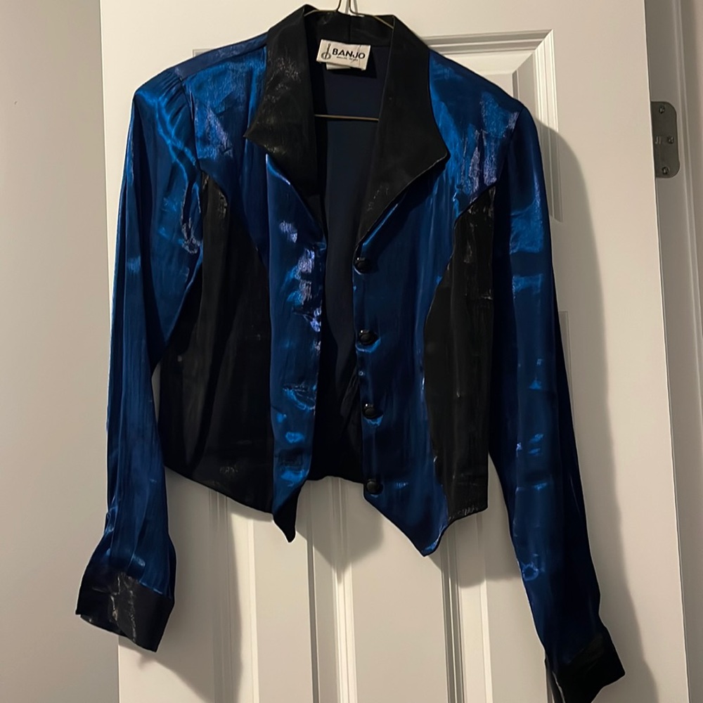 Vintage Banjo black and blue top
